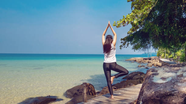 Beach yoga program thailand